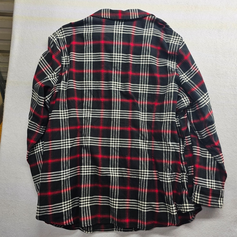 Chaps Red Black and White Plaid Button-Down Shirt - Picture 7 of 8
